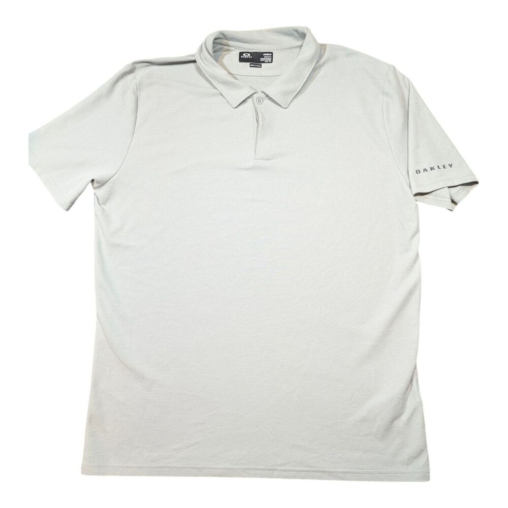 Oakley Polo Shirt Mens XXL Grey Hydrolix Collared Short Sleeve Casual Golf